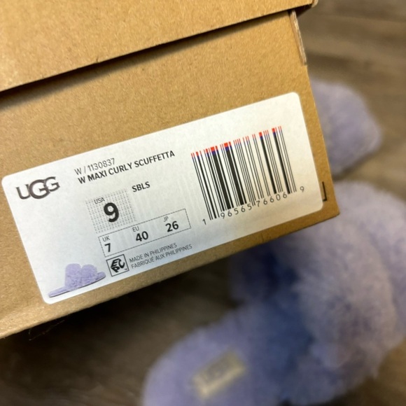 UGG | Maxi Curly Scuffetta Slippers In Save Blossom Purple NEW - Picture 10 of 10